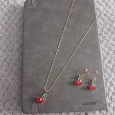 Red cherry jewellery for sale  BIRMINGHAM