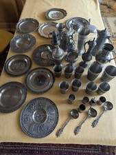Konvolut zinngeschirr 9 gebraucht kaufen  Römerberg
