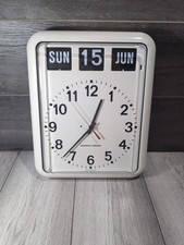 Calendar clock white for sale  ROCHESTER