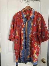 Camisa masculina Batik Muda gola 3 GG botão manga curta colorida/ótimo padrão comprar usado  Enviando para Brazil