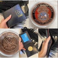 MP-Agente do Departamento de Polícia Militar -Exército com carteira porta-moedas credencial comprar usado  Enviando para Brazil