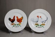 Usado, 2 pratos de salada TOTALMENTE HOJE 7" com design de galo e frango comprar usado  Enviando para Brazil
