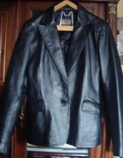 Veste cuir noir d'occasion  Pont-l'Abbé