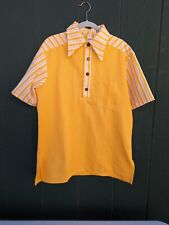 Camisa polo unissex masculina vintage anos 70 brasão McDonalds tamanho grande - amarelo Sherbert comprar usado  Enviando para Brazil