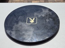 Tampo de mesa redondo de mármore natural personalizado com logotipo central Playboy Coelho OOAK raro! comprar usado  Enviando para Brazil