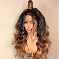 Perucas femininas de renda frontal 180 cores densidades cabelo sintético loiro marrom comprar usado  Enviando para Brazil
