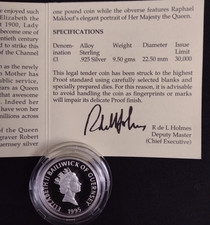 Guernsey 1995 silver for sale  WALTON-ON-THAMES