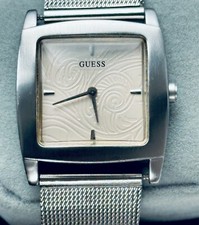 Relógio de pulso quadrado Guess Steel tom prata GUESS com caixa de tom prata comprar usado  Enviando para Brazil
