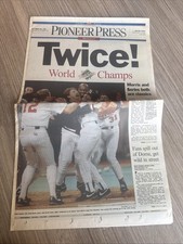 Jornal Pioneer Press 1991 Twins World Series Champions 28 de outubro de 1991 comprar usado  Enviando para Brazil