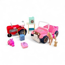 Usado, Lote vintage de trator e scooter Barbie com pacote de jipe, cavalo, animais de estimação e acessórios comprar usado Usado, Lote vintage de trator e scooter Barbie com pacote de jipe, cavalo, animais de estimação e acessórios comprar usado  Enviando para Brazil