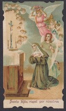 Cartão sagrado antigo de Santa Rita de Casia santino imagem pieuse relíquia comprar usado  Enviando para Brazil