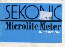 Sekonic microlite instruction for sale Sekonic microlite instruction for sale  SOLIHULL
