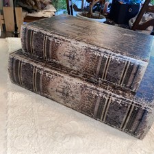 Fecho magnético antigo livro de armazenamento de madeira falsa 13” X 9 3/4” Plus Sml comprar usado  Enviando para Brazil