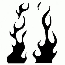 Tribal flames adesivo usato  Italia