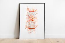 Watercolour splash orange for sale  NORTHAMPTON