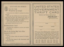 Government thrift card for sale  Flushing