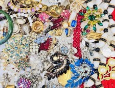 Lote de bijuterias vintage de strass BRANCO LISNER TRIFARI CORO ART KARU PELL+, usado comprar usado  Enviando para Brazil