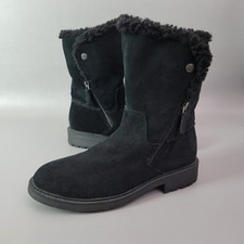 Botas Clarks Collection Opala Zíper Forrado a Quente Camurça Média Pretas Femininas 9M comprar usado  Enviando para Brazil