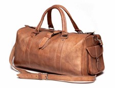 Vintage leder reisetasche gebraucht kaufen  Langenlonsheim