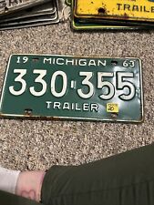 Placa de licença 1963 Michigan Trailer 330-355  comprar usado  Enviando para Brazil