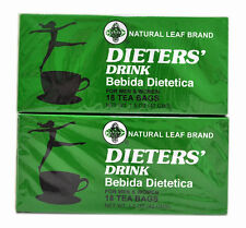 Dieters' Drink Bebida Dietetica Natural Leaf Brand Dieters 36 saquinho de chá 2 caixas comprar usado  Enviando para Brazil