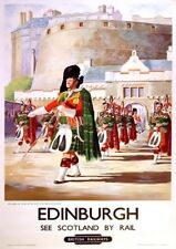 Edimburgo 3 | Tatuagem de Edimburgo | British Railways | Pôster Vintage | A1, A2, A3 comprar usado  Enviando para Brazil