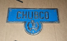 Usado, Placa de alumínio vintage grande Chubco BEW placa etiqueta equipamento de padaria comprar usado  Enviando para Brazil