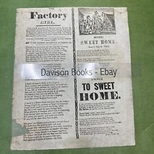 Broadside ballad factory for sale  WATERLOOVILLE