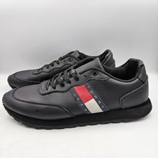 Męskie Tommy Jeans Skórzane Runner Ess Trampki w kolorze czarnym rozm. 46 na sprzedaż  PL