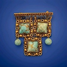 Vintage broche dorée d'occasion  Soisy-sous-Montmorency