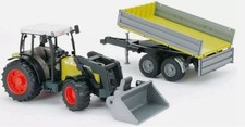 BRUDER, CLAAS Nectis 267 F avec chargeur et remorque grise et verte, échelle ... na sprzedaż  Wysyłka do Poland