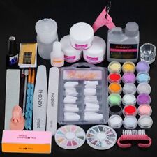 Juego de polvo acrílico conjunto de extensión de uñas puntas de uñas todo para herramientas de manicura kit de cepillo segunda mano  Embacar hacia Mexico