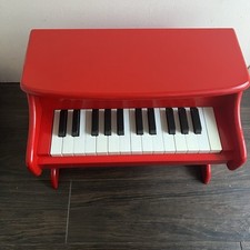  Piano infantil vintage Schoenhut vermelho madeira 25 teclas, L 16 polegadas de largura H 11,5 comprar usado  Enviando para Brazil