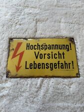 Emailschild hochspannung vorsi gebraucht kaufen  Schwerin