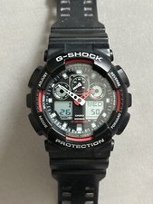 Usado, Relógio masculino Casio G Shock GA-100 preto vermelho nova bateria comprar usado  Enviando para Brazil