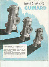 Guinard pumps centrifugal d'occasion  Expédié en Belgium