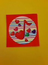 Adesivo vintage anos 80 Lisa Frank nota musical *usado* comprar usado  Enviando para Brazil