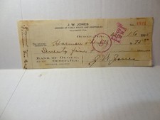 Usado, (3) J.W.Jones, cheques cancelados de frutas e vegetais extravagantes, Bank of Ocoee Florida comprar usado  Enviando para Brazil