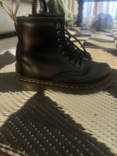 Botas de combate Dr. Martens 1460 J couro preto com cadarço zíper lateral juvenil EUA 3 comprar usado  Enviando para Brazil
