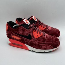 Tênis Nike Air Max 90 Masculino 8.5 25º Aniversário Veludo Vermelho 725235-600 comprar usado  Enviando para Brazil