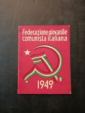 Tessera giovanile comunista usato  Zelo Buon Persico