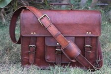 Nova 15 "Vintage Pasta Satchel Soft Leather Laptop Messenger Bag Shoulder  comprar usado  Enviando para Brazil