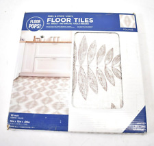 Usado, Pacote com 10 vinil FloorPops folhagem descascar e colar azulejos neutros 12 x 12 comprar usado  Enviando para Brazil