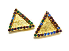 Vintage triangular goldtone for sale  WORKSOP