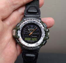 Relógio híbrido masculino CASIO "Pathfinder" sensor duplo PAT-70 - Funciona muito bem! -g620 comprar usado  Enviando para Brazil