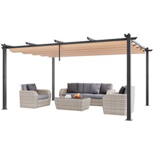 VEVOR Pergolato Retrattile Esterno 3,6 x 4,86 m Tenda Parasole Alluminio Beige, używany na sprzedaż  Wysyłka do Poland
