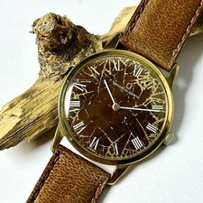 Relógio masculino vintage universal Geneve madeira pátina mostrador corda manual 342-101 comprar usado  Enviando para Brazil