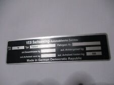 Typenschild plate schild gebraucht kaufen  Deutschland