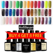 Verniz Anfillesan 10ml UV LED gel esmalte absorver cor base top coat faça você mesmo comprar usado  Enviando para Brazil