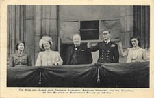 Tucks PC Churchill e Família Real Palácio de Buckingham Varanda Dia VE George VI comprar usado  Enviando para Brazil